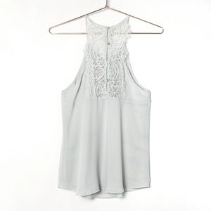 Naked Zebra • Eyelash Lace Keyhole Tank